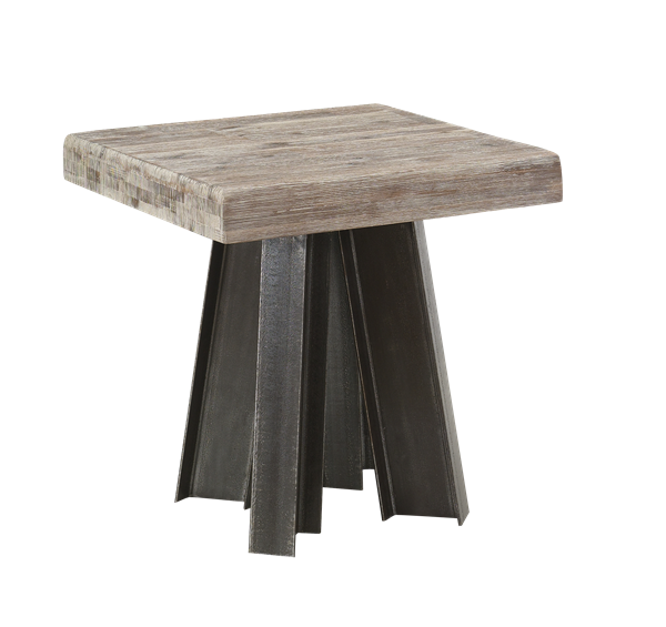 Picture of Mesa Latera en Madera maciza y Hierro Modelo 26071