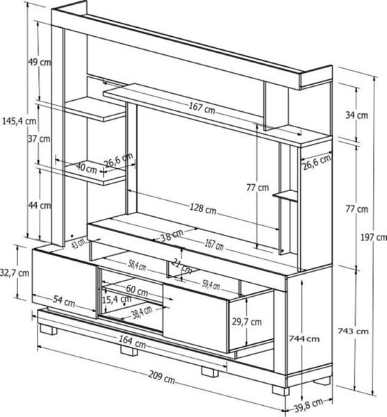 Picture of Home Theater Rack para Tv THALIA Natural/Beige