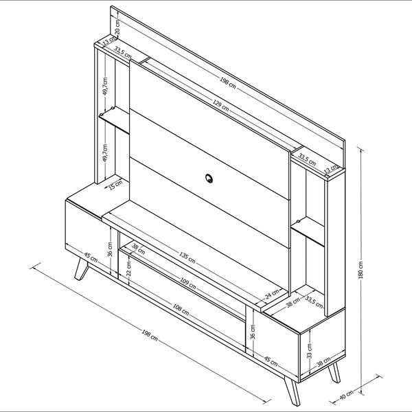 Picture of Home Theater Rack de Tv TAURUS Natural