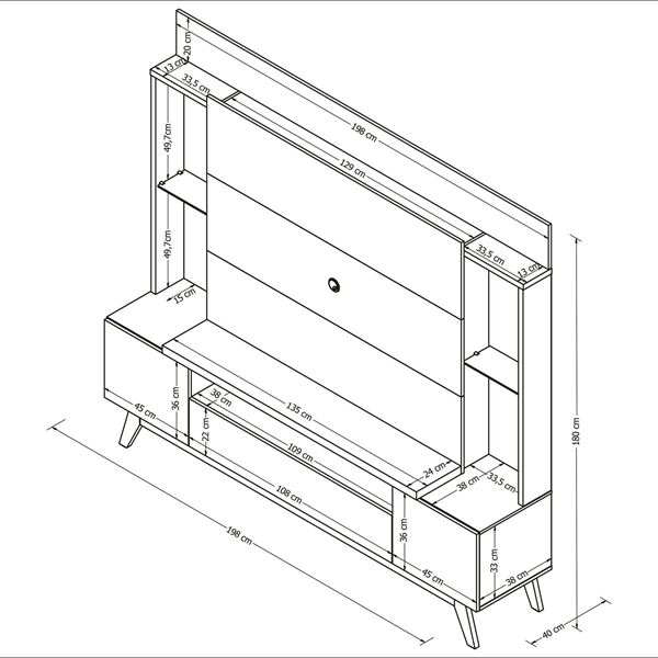 Picture of Home Theater Rack de Tv TAURUS Castaño