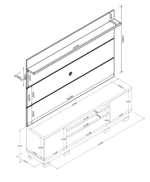 Picture of Home Theater Rack para Tv LONDRES Natural