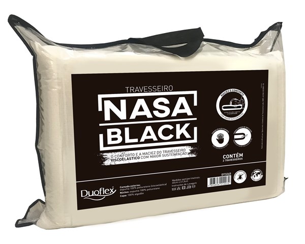 Picture of Almohada Viscoelástica Nasa Black Pack X 2 DT 3246